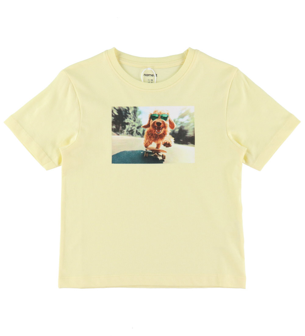 Name It T-Shirt - NmmVoto - Double Cream/Skates Dog - Name It - 2 Jahre (92) - T-Shirts von Name It