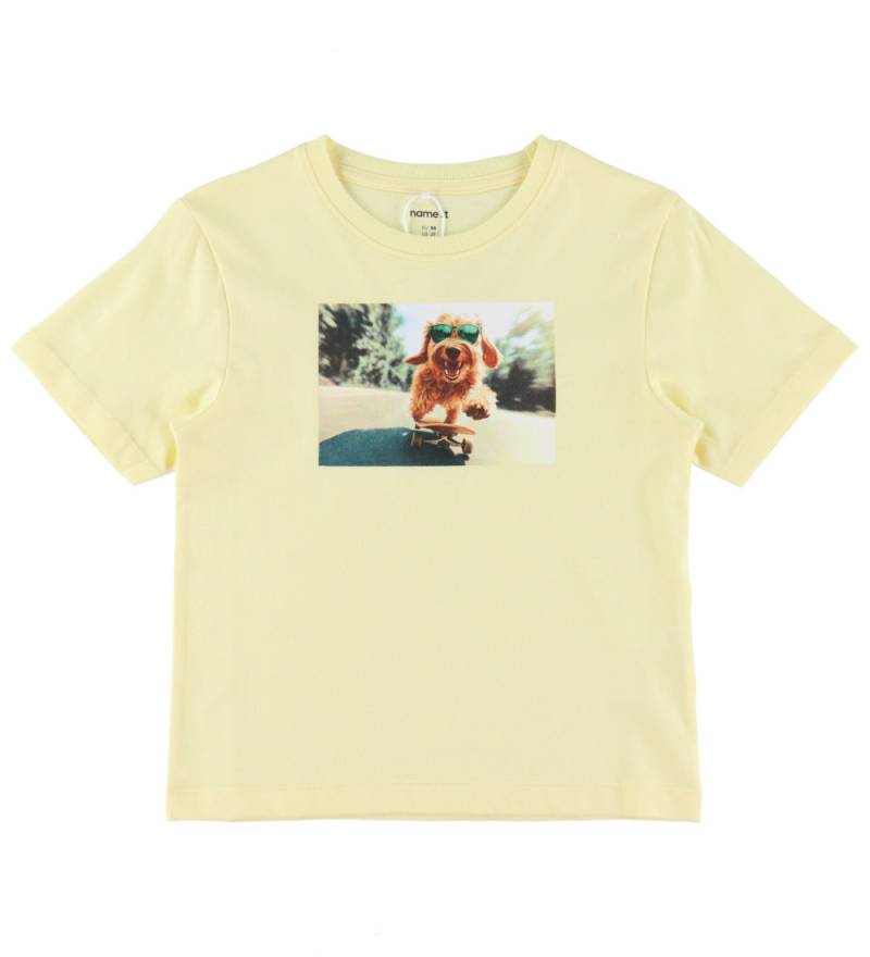 Name It T-Shirt - NmmVoto - Double Cream/Skates Dog - Name It - 3 Jahre (98) - T-Shirts von Name It