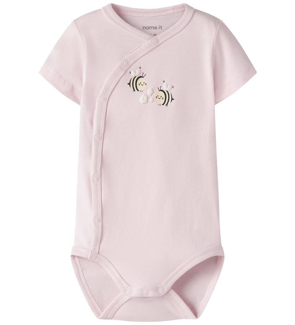 Name It Wickelbody k/ä - NbfVubie - Cradle Pink/Bee - Name It - 74 - Body K/Ä von Name It