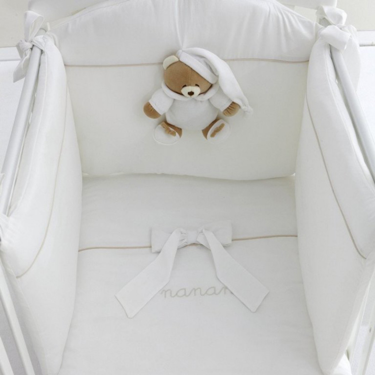 Komplette Bettdecke für Kinderbett abnehmbare Nanan 4-teilige Tato White Komplette Bettdecke für Kinderbett abnehmbare Nanan 4-teilige Tato White von Nanan