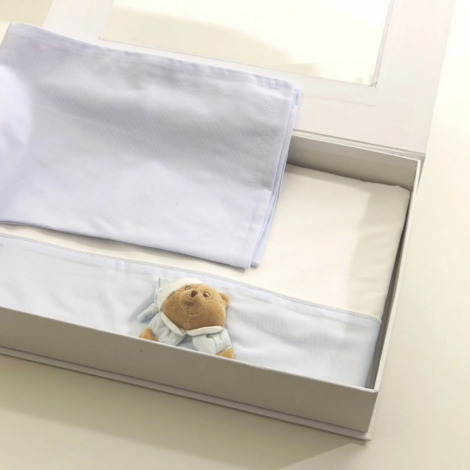 Puccio Set Bettwäsche Bett Hellblau – 3 stück Puccio Set Bettwäsche Bett Hellblau – 3 stück von Nanan