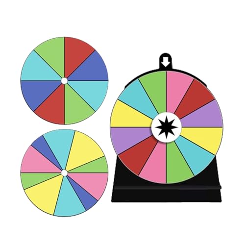 Glücksrad Zum Drehen,Drehbares Preisrad,Drehen Sie Das Rad Roulette Rad Game Set,spin-ning Prize Wheel,Preisrad-Spinner Mit Ständer,Farbige Rouletterad Selbstgestalten,Bearbeitbares Drehrad Für Preise von Nankoyal
