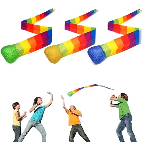 Nankoyal Fang Heckbälle, Streamerbälle | Bunte Heckbälle,Set von 3 tragbaren Outdoor -Aktivitäten, Strandspiel für Babyparty, Abschluss von Nankoyal