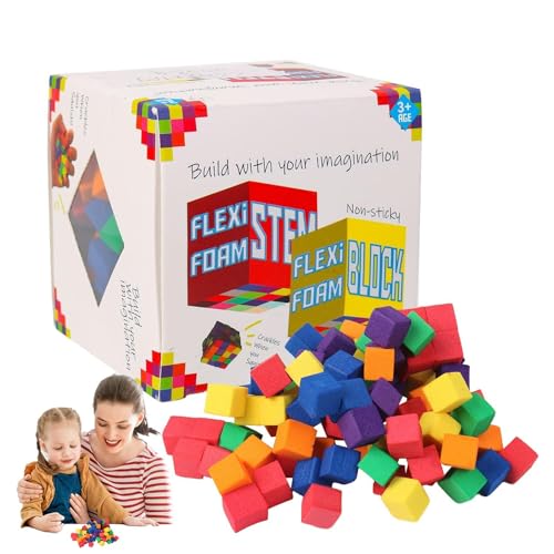 Nankoyal Foam Building Block Set, Schaumbauwürfel | Frühes Lernen von Schaumstoffsteinen für sensorisches Spiel - Vorschule Lernen Sortierwürfel für Alter 3+, Mädchen von Nankoyal