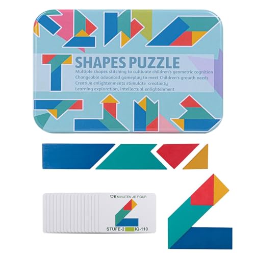 Nankoyal Holzmusterblöcke,Holzmusterblöcke für Kinder,Tangram Spielzeug - Lustige Tangram-Denksportaufgaben für frühpädagogische -Pädagogik für Kinder im Alter von 3–5 Jahren mit Karten Nankoyal Holzmusterblöcke,Holzmusterblöcke für Kinder,Tangram Spielzeug - Lustige Tangram-Denksportaufgaben für frühpädagogische -Pädagogik für Kinder im Alter von 3–5 Jahren mit Karten von Nankoyal