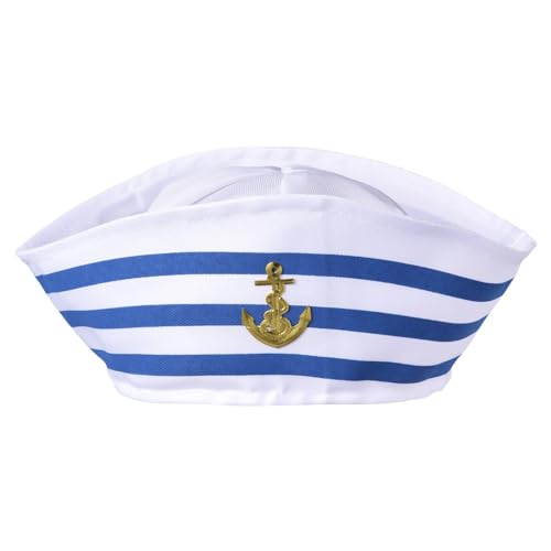 Nankoyal Matrosenmütze Navy, Kapitänsmütze blau mit weißer Matrosenmütze für Kostümzubehör, für Damen Herren Kostümzubehör Verkleidungsparty Nankoyal Matrosenmütze Navy, Kapitänsmütze blau mit weißer Matrosenmütze für Kostümzubehör, für Damen Herren Kostümzubehör Verkleidungsparty von Nankoyal