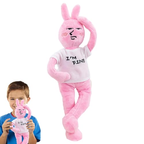 Nankoyal Rosa Hasenplüsch, Hasenplüsch - 11 Zoll süße Hasen-Plüschtiere - Kuscheltierpuppe, lustige Gesichtsausdrücke, Plüschfigur, Raumdekoration für Sofa, Auto-Innenraum Nankoyal Rosa Hasenplüsch, Hasenplüsch - 11 Zoll süße Hasen-Plüschtiere - Kuscheltierpuppe, lustige Gesichtsausdrücke, Plüschfigur, Raumdekoration für Sofa, Auto-Innenraum von Nankoyal