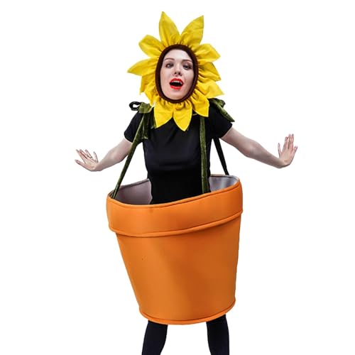 Nankoyal Sonnenblumentopf-Kostüm, Sonnenblumenkostüm mit Kopfbedeckung, Sonnenblumen-Bühnenaufführung, Kostüme, Halloween-Blumentopf-Kostüm, Blumentopf, Sonnenblumenkostüm, Erwachsenenkostüm für Nankoyal Sonnenblumentopf-Kostüm, Sonnenblumenkostüm mit Kopfbedeckung, Sonnenblumen-Bühnenaufführung, Kostüme, Halloween-Blumentopf-Kostüm, Blumentopf, Sonnenblumenkostüm, Erwachsenenkostüm für von Nankoyal