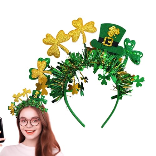 Nankoyal St.Patrick's Day Stirnband,Shamrock Stirnband,Kleeblatt Haarband Hoops Grün - Irisches Karnevalskostüm-Zubehör mit Melone für Damen und Mädchen Nankoyal St.Patrick's Day Stirnband,Shamrock Stirnband,Kleeblatt Haarband Hoops Grün - Irisches Karnevalskostüm-Zubehör mit Melone für Damen und Mädchen von Nankoyal