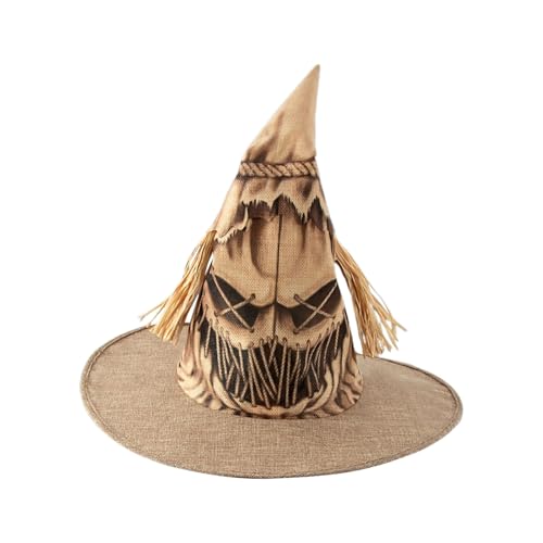 Nankoyal Vogelscheuchenhut Für Erwachsene | Karnevals Zaubererhut - Verwandlungsaccessoires Cosplay Zubehör Für Herren Damen Party Fotoshooting von Nankoyal