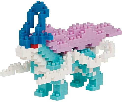 Nanoblock Klemmbaustein Set Pokémon Suicune 220 Teile, Geschicklichkeitslevel 3, NBPM-091 von nanoblock