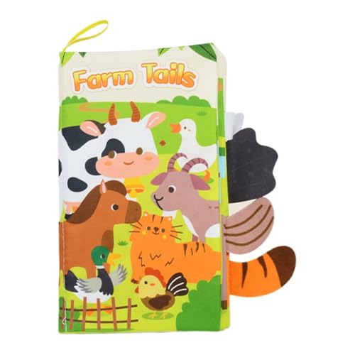 Baby Soft Book, Touch and Feel Babybücher - Tails Babybuch Niedliche sensorische Babybücher | Interaktive Bücher für Kleinkinder, Resista Vorschul-Lernspielzeug Baby Soft Book, Touch and Feel Babybücher - Tails Babybuch Niedliche sensorische Babybücher | Interaktive Bücher für Kleinkinder, Resista Vorschul-Lernspielzeug von Naqqios