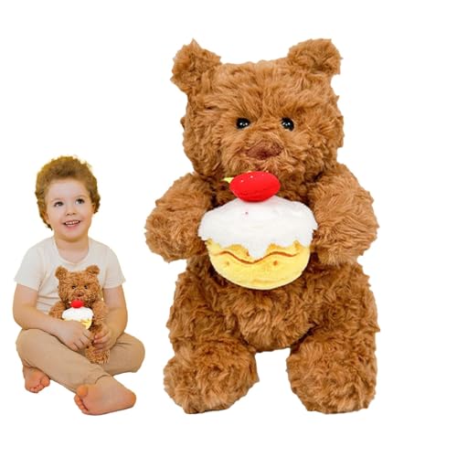 Bär Plüschtier, niedliches Plüschtier Hold Kuchen Tier Plüschtier Plüschtier Braun Innendekoration für Mädchen Bär Plüschtier, niedliches Plüschtier Hold Kuchen Tier Plüschtier Plüschtier Braun Innendekoration für Mädchen von Naqqios