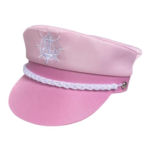 Bootskapitänshut, Schiffskapitänshut | Bootshut mit nautischem Thema – Boot Snap Back, Yachtkapitänshut, Marine-Kostüm für Hallowe-Partys von Naqqios