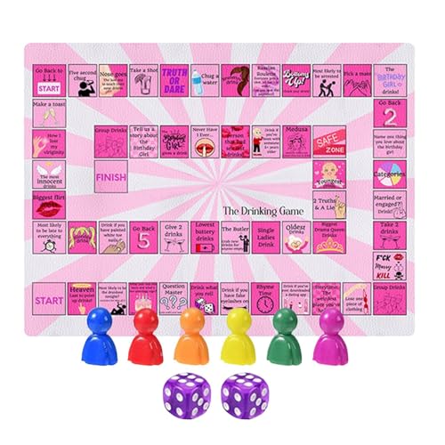 Brettspiel Trinken - Compact Game Board, Social Event Game | Brettspiel -Matte Trinken, Interaktive Mädchenabend, wasserdichte Tragbare Familienspiele Trinken Nach Hause Aktivitäten Brettspiel Trinken - Compact Game Board, Social Event Game | Brettspiel -Matte Trinken, Interaktive Mädchenabend, wasserdichte Tragbare Familienspiele Trinken Nach Hause Aktivitäten von Naqqios