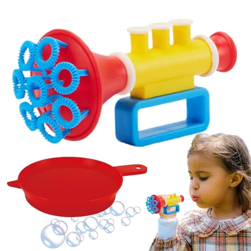 Bubble Maker Trompete Badespielzeug, Bubble Maker Bubble Maker Bubble Maker | Leistungsfähiges kontinuierliches Flußblasenspielzeug, tragbares Trompetenspielzeug, Geschenkblasenhersteller von Naqqios