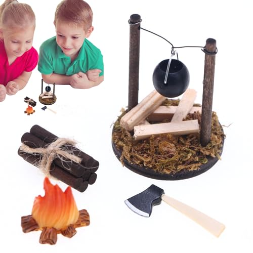 Campingfeuer - Holzfeuerstelle Miniaturmöbel Spielzeug | Realistic Doll House Lagerfeuer Figur Für Das Spielen, Dekoratives Accessoire Für Kinder -Puppenhaus -Szenen Und Sammelbare Displays Campingfeuer - Holzfeuerstelle Miniaturmöbel Spielzeug | Realistic Doll House Lagerfeuer Figur Für Das Spielen, Dekoratives Accessoire Für Kinder -Puppenhaus -Szenen Und Sammelbare Displays von Naqqios