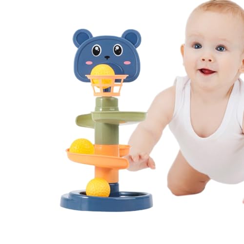 Fallendes Kugelspielzeug – Aktivitätsspielzeug mit fallender und rollender Kugel in Turmform | Wurf- und Stapelspiel für Kleinkinder Fallendes Kugelspielzeug – Aktivitätsspielzeug mit fallender und rollender Kugel in Turmform | Wurf- und Stapelspiel für Kleinkinder von Naqqios
