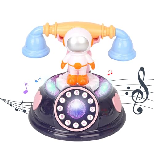Festnetztelefonspielzeug für | Astronaut Design Festnetztelefon für kabelgebundenes Spielzeug – Retro tragbares rotierendes Telefonspielzeug mit Licht, für Schlafzimmer, Büro, Zuhause Festnetztelefonspielzeug für | Astronaut Design Festnetztelefon für kabelgebundenes Spielzeug – Retro tragbares rotierendes Telefonspielzeug mit Licht, für Schlafzimmer, Büro, Zuhause von Naqqios