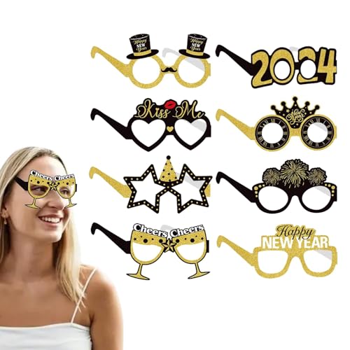 【Frohes neues Jahr Brille, Neujahrsbrille | 8X tragbare Neujahrsfeiertagsbrille | Leichte Event-Brillenrahmen, Fotografie , Frohes neues Jahr Dekorationen für 【Frohes neues Jahr Brille, Neujahrsbrille | 8X tragbare Neujahrsfeiertagsbrille | Leichte Event-Brillenrahmen, Fotografie , Frohes neues Jahr Dekorationen für von Naqqios
