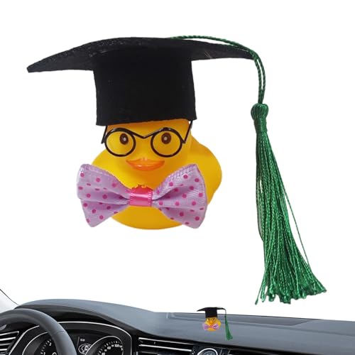 Gummiente zur Abschlussfeier, Gummiente zum Abschluss 2024 | Auto-Enten Ornamente mit Hut, Gummiente zum Abschluss 2024 mit Cha Gummiente zur Abschlussfeier, Gummiente zum Abschluss 2024 | Auto-Enten Ornamente mit Hut, Gummiente zum Abschluss 2024 mit Cha von Naqqios