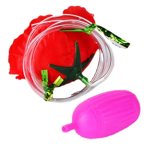 Halloween Blumenspielzeug - Künstliche rote Blume | Unheil Ejakulierende Rosen April Fools Day | April Fools Joke Tool, Performance Spielzeug für die Party, Rosenspielzeug, Flock Flow von Naqqios