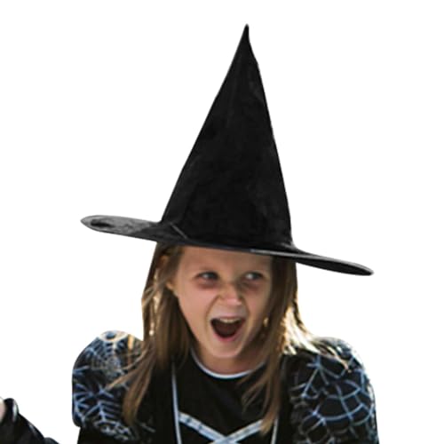 Halloween-Hexenhut – Hexenhut mit Federn und Schleier | Kostümzubehör, Hexenhut schwarz, weich, Satin, Hexenhut Halloween aus dickem Oxford-Stoff, Chap Halloween-Hexenhut – Hexenhut mit Federn und Schleier | Kostümzubehör, Hexenhut schwarz, weich, Satin, Hexenhut Halloween aus dickem Oxford-Stoff, Chap von Naqqios