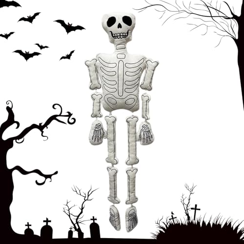 Halloween Plüschskelett - Halloween Plüschskelett, 37 Zoll Plüsch-Skelettfiguren | Halloween Skelett Plüschkissen Ornamente, D von Naqqios