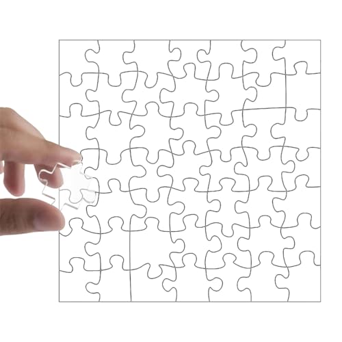 Hartes Puzzle für Erwachsene – transparentes Puzzle-Set aus sensorischem Acryl | Lustige Herausforderung für Familie, Freunde, Studenten, Lehrer | Transparent, P von Naqqios