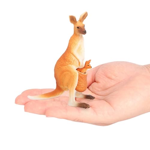 Känguru-Spielzeugfiguren – realistisches Wildmodell, simuliert, Mutter und Kind | Tier-Actionfigur für die Tiersammlung, Spielzeug, Kuchen, Geschenk für Mädchen Känguru-Spielzeugfiguren – realistisches Wildmodell, simuliert, Mutter und Kind | Tier-Actionfigur für die Tiersammlung, Spielzeug, Kuchen, Geschenk für Mädchen von Naqqios