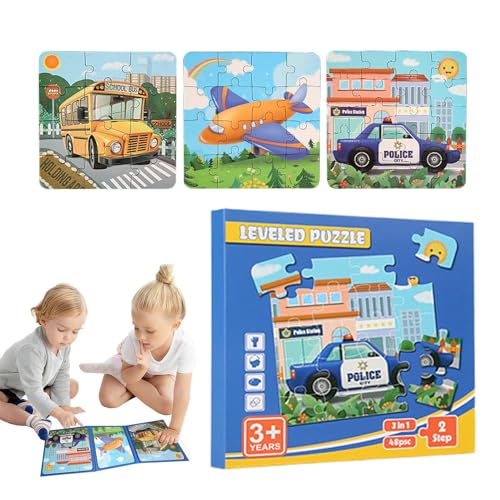 Magnetpuzzle, Magnetpuzzle für Kinder - Pädagogische Kleinkind-Rätsel - Lernpuzzlespielzeug für Kinder ab 3 Jahren, Magnet-Puzzlebuch, Vorschul-Puzzlespielzeug von Naqqios