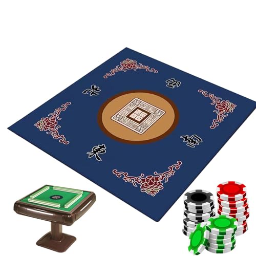 Mahjong-Tisch - Mahjong-Tischdecke, rutschfeste Mahjong-Matte | Verdickte rutschfeste Spielkartenmatte, multifunktionale Mahjong-Stoff-Tischdecke, strapazierfähig von Naqqios