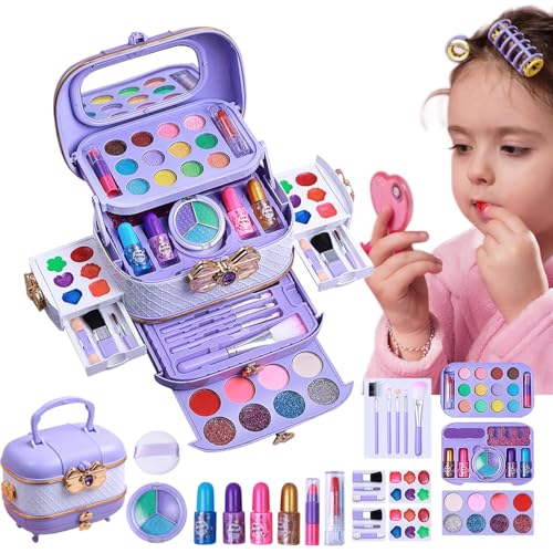 Make-up-Set für Mädchen – Simulationsspiel-Set, Make-up-Kits | Princess Toys Waschbares Kosmetik-Set mit Spiegel Make-up-Set für Mädchen – Simulationsspiel-Set, Make-up-Kits | Princess Toys Waschbares Kosmetik-Set mit Spiegel von Naqqios