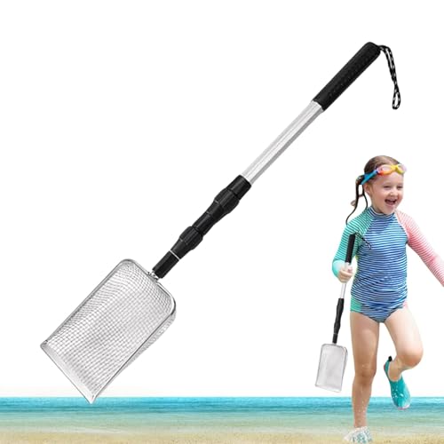 Metall Haifischzahn-Strandschaufel – Tragbarer Strandsandsieb, multifunktionaler Sandsieblöffel, leichter Sandsieb, verstellbarer Sieblöffel, Sandschaufel für den Garten, zum Aufheben von Meeresfelsen Metall Haifischzahn-Strandschaufel – Tragbarer Strandsandsieb, multifunktionaler Sandsieblöffel, leichter Sandsieb, verstellbarer Sieblöffel, Sandschaufel für den Garten, zum Aufheben von Meeresfelsen von Naqqios