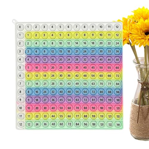 Multiplikationsspiel - 130g Zappel -Multiplikations -Sensorikwerkzeug, Silicone Rainbow Mathe Tischspiel | Pädagogik -Lernen Spielzeug, Lustige Zahlen -Praxis -Board Für Schüler Kinder kleinkinds von Naqqios
