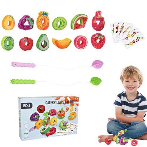 Naqqios Anziehspielzeug – Einfädelspiel für Früchte, Lernspielzeug mit Seilen | Lernspielzeug mit Schnürperlen, Vorschulspielzeug aus Bauernhoffruchtperlen für ältere Kinder Naqqios Anziehspielzeug – Einfädelspiel für Früchte, Lernspielzeug mit Seilen | Lernspielzeug mit Schnürperlen, Vorschulspielzeug aus Bauernhoffruchtperlen für ältere Kinder von Naqqios
