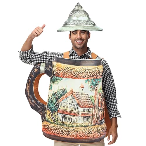 Naqqios Bierkostüme Für Erwachsene - Herren Bierkrug Overall Kostüm | Atmungsaktives Und Lustiges Design Outfit Für Oktoberfest Cosplay Party Veranstaltungen Verkleidung Für Damen Herren Kinder Naqqios Bierkostüme Für Erwachsene - Herren Bierkrug Overall Kostüm | Atmungsaktives Und Lustiges Design Outfit Für Oktoberfest Cosplay Party Veranstaltungen Verkleidung Für Damen Herren Kinder von Naqqios