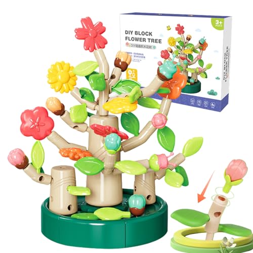 Naqqios Blumenbausteine Set | Kreative Botanical Collection Bausteine | Simulationsblumen-Modellbausätze, Heimdekoration für von Naqqios