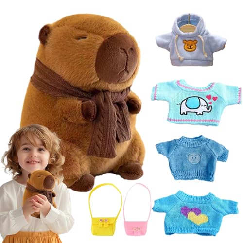 Naqqios Capybara Plüschtierverkleidung, Capybara, 23 cm, mit 4 Kleidungsstücken Naqqios Capybara Plüschtierverkleidung, Capybara, 23 cm, mit 4 Kleidungsstücken von Naqqios