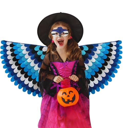 Naqqios Dress Up Wings - Dress Up Wings Für Cosplay | Vogelflügel Für Kinder, Klappbare Vogelflügel, Winddichte Farbenfrohe Pfauenflügel, Weiche Vogelflügel, Kindervogelflügel Für Cosplay Naqqios Dress Up Wings - Dress Up Wings Für Cosplay | Vogelflügel Für Kinder, Klappbare Vogelflügel, Winddichte Farbenfrohe Pfauenflügel, Weiche Vogelflügel, Kindervogelflügel Für Cosplay von Naqqios