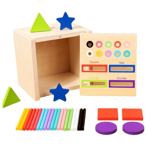 Formensortierer aus Holz – Formensortierer aus Holz, Sortierbox für Formen zum Erhöhen | Lernspiel für Kinder ab 3 Jahren Formensortierer aus Holz – Formensortierer aus Holz, Sortierbox für Formen zum Erhöhen | Lernspiel für Kinder ab 3 Jahren von Naqqios