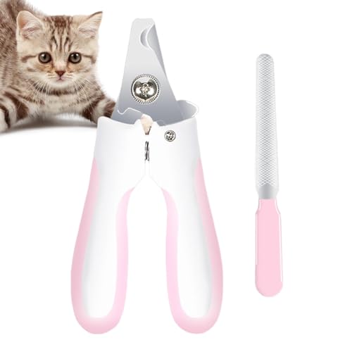 Nagelknipser für Haustiere – Nagelknipser für Katzen | Wiederverwendbarer Nagelknipser für Tiere mit Sicherheitsschutz für Hunde, kleine und mittelgroße Katzen von Naqqios