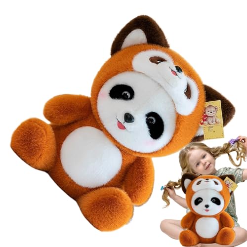 Naqqios Panda Plüschtier – Panda Plüsch, Waschbär Panda Plüsch 2 in 1 | Niedlicher Plüsch, Gemütliches Plüschtier für Wohnzimmer, Schlafzimmer, ca von Naqqios