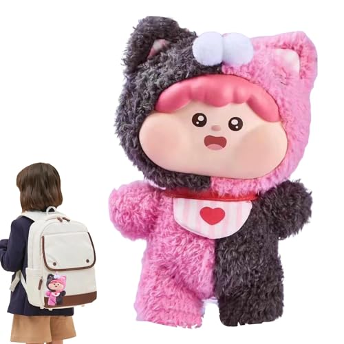 Naqqios Plüschtier – Plüschtier für Kleinkinder, Plüsch-Begleiter für Mädchen | Trägt eine Cartoon-Tier-Pyjama-Ornament, bezauberndes Plüsch, Sammlermodell von Naqqios
