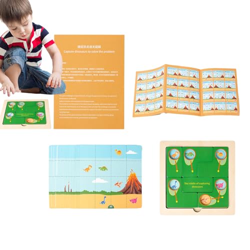 Naqqios Puzzles aus Holz für Kleinkinder – Dinosaurier-Puzzle fängt Fische tragbar – Lern- und Bildungsspielzeug, sensorische Puzzle, Aktivitäten Naqqios Puzzles aus Holz für Kleinkinder – Dinosaurier-Puzzle fängt Fische tragbar – Lern- und Bildungsspielzeug, sensorische Puzzle, Aktivitäten von Naqqios