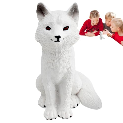 Naqqios Renard Figur - Realist Renard | Wildfuchsfigur, Miniaturfuchsstatuette, Accessoires Für Fantasy -Fotografie, Realistisches Waldtiermodell Für Kinder von Naqqios