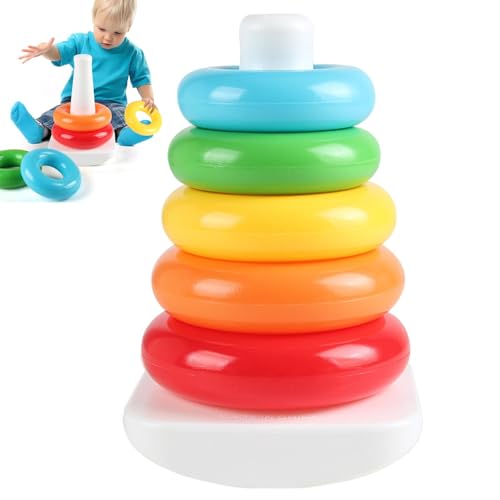 Naqqios Stapelbare Kreise – stapelbare Regenbogenringe, stapelbares Regenbogen-Ringspielzeug | Stapelturm für frühes Lernen, Stapel, Spielzeug für Kinder, Ringstapler Naqqios Stapelbare Kreise – stapelbare Regenbogenringe, stapelbares Regenbogen-Ringspielzeug | Stapelturm für frühes Lernen, Stapel, Spielzeug für Kinder, Ringstapler von Naqqios