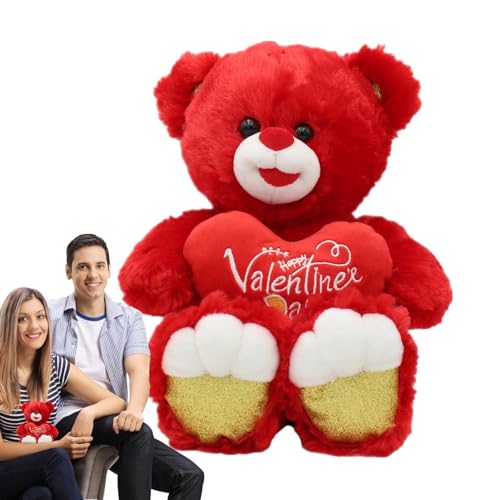 Naqqios Teddybär zum Valentinstag – Plüschbär aus Baumwolle | Geschenke zur Dekoration zum Valentinstag zum Kuscheln, weicher Teddybär in Herzform für Damen und Freundin Naqqios Teddybär zum Valentinstag – Plüschbär aus Baumwolle | Geschenke zur Dekoration zum Valentinstag zum Kuscheln, weicher Teddybär in Herzform für Damen und Freundin von Naqqios