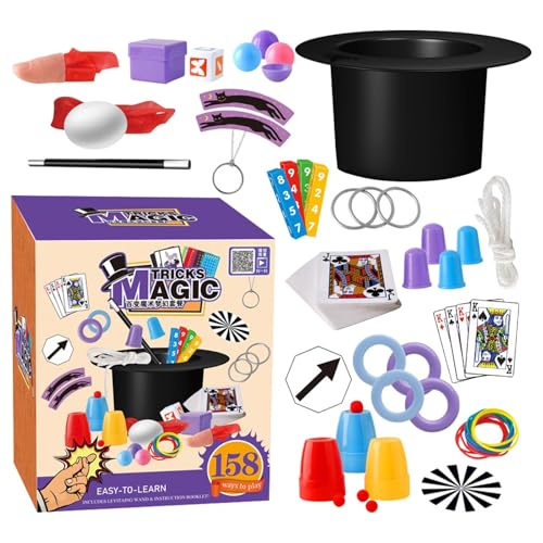 Naqqios Zauberset für – Zaubertricks-Set, leicht zu erlernende Zaubertricks und Karten, Zaubertricks-Set, für Kinder von 6 bis von Naqqios