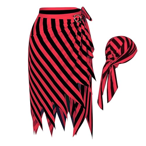 Piraten-Rollenspiel Kostüme für Frauen, Halloween-Kostüme für Frauen | Piratenkostüme für Halloween-Rollenspiel Piratenkleid für Damen – gestreiftes Kostümzubehör, ju Piraten-Rollenspiel Kostüme für Frauen, Halloween-Kostüme für Frauen | Piratenkostüme für Halloween-Rollenspiel Piratenkleid für Damen – gestreiftes Kostümzubehör, ju von Naqqios